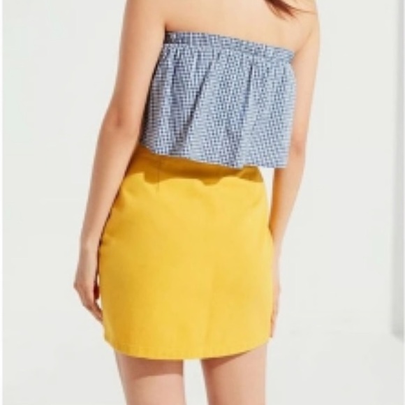 Urban Outfitters BDG High-Waisted Mini Skirt in yellow, size XS - Picture 2 of 5